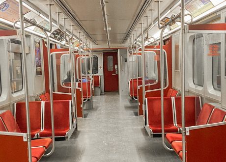 Empty TTC subway wagon